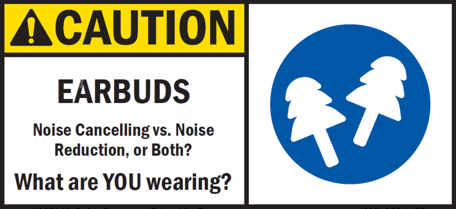 Caution Earbuds vs. Earplugs